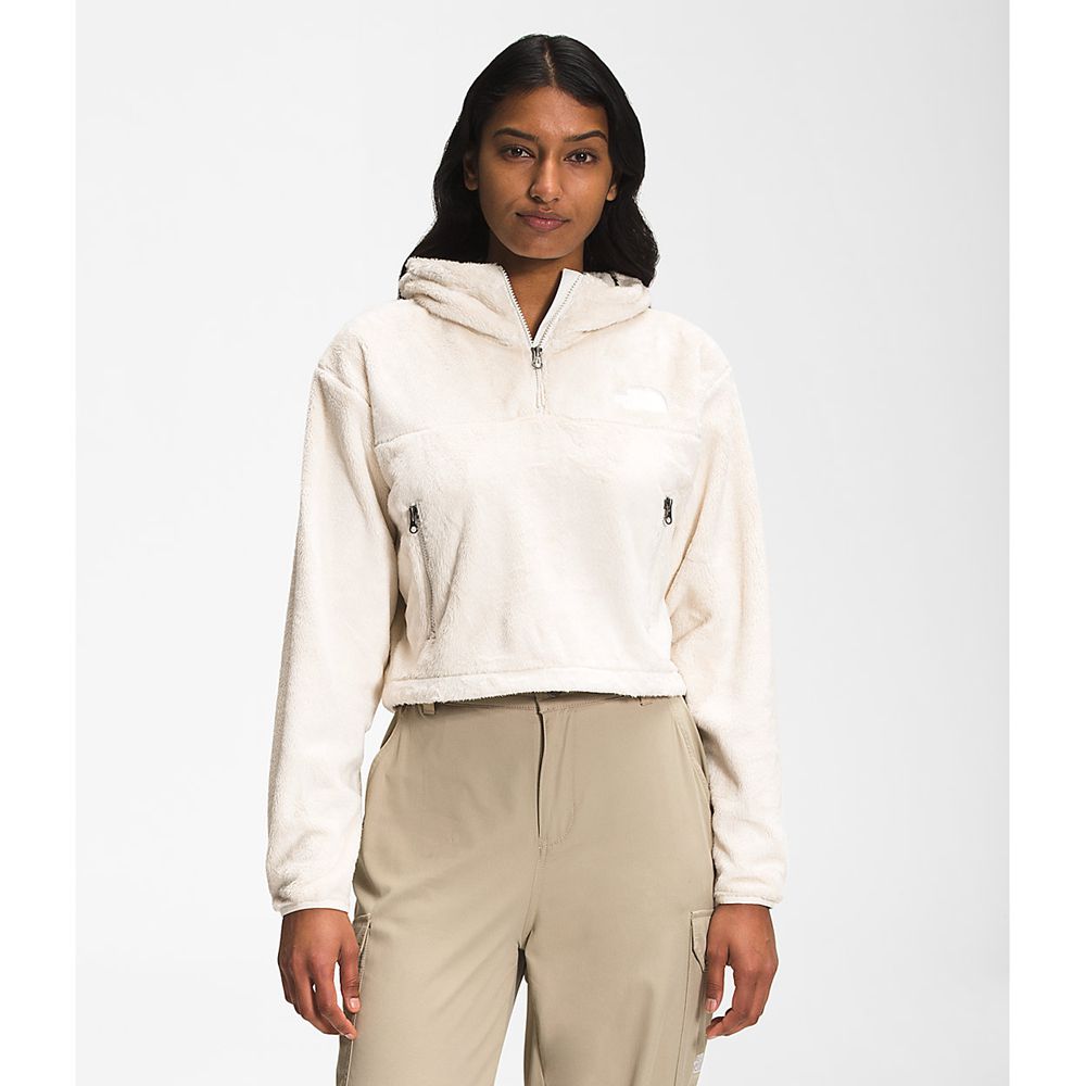 The North Face Hoodie Womens Australia - The North Face Osito ¼ Zip White (CBL-824759)